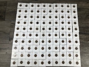 lot 411 image: Lot of 100 Wheat Pennies in Cases