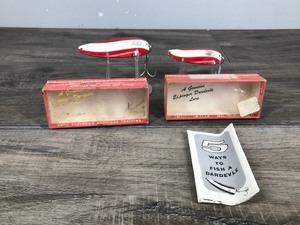 lot 197 image: 2 - Collectible Eppinger Dardevle Fishing Lures in Boxes