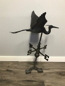 lot 173 image: Farmhouse Metal Heron Weathervane