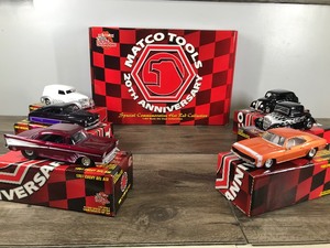 lot 169 image: 1999 Racing Champions  Matco Tools 20th Anniversary Special Commemorative 6 Car Hot Rod Collection 124 scale die cast