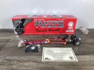 lot 161 image: 2002 NHRA Racing Champions Matco Tools Darrell Russell 124 Scale Top Fuel Dragster Die Cast