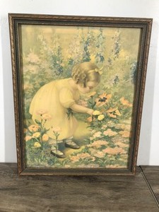 lot 159 image: Poppy Love Framed Litho by Annie Benson Muller