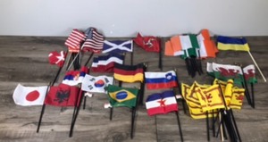lot 436 image: Large Lot of Miniature Flags