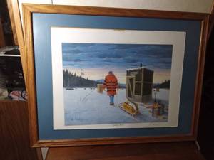 lot 60 image: Les Kouba signed framed print (Dark House Finale)