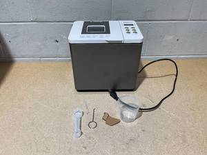 lot 203 image: 19-in-1 Stainless Steel Bread Maker With Smart Dual Heaters, Quiet Bread Machine with 15H Timer & 1H Keep Warm, Auto BreadMaker with Food-Grade Heat-Conductive Non-Stick Pan, Recipes for Gluten-Free