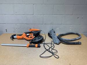 lot 206 image: POPBULL Electric Drywall Sander (1050W) With Vacuum, Heavy Duty Drywall Sander with LCD Digital Display,9 Variable Speed 800-2100RPM,Foldable &...