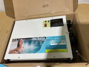 lot 117 image: Pool Heater 5.5KW 220V, Electric Pool Heater for Inground & Above Ground Pools,Thermostat with Touchscreeen for Bathtubs and Above Ground in-Ground Pools SPA
