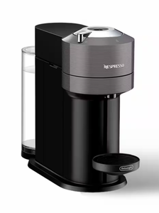 lot 75 image: Nespresso Vertuo Next Single Serve Cup Dark Gray Espresso and Coffee Maker with Aeroccino Milk Frother ENV120GY USED