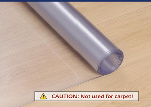 lot 116 image: SALLOUS Vinyl Floor Mat for Home, 4X5 Non-Slip Waterproof Area Rug for Living Room, 0.08 Thickened Anti-Scratch Floor Protector Plastic Mat for Dining Room Table, Chair Mat for Hard Floors (Clear)