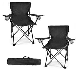 lot 154 image: 2 Pack Lightweight Camping Chairs for Adults & Teens, 250LBS Capacity Foldable Portable Chairs with Carry Bag, Compact Design for Camping, Beach, Picnics, and Outdoor Events