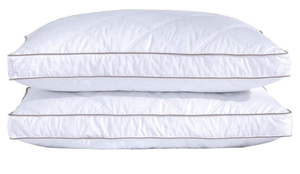 lot 159 image: puredown Goose Feathers and Down Pillow for Sleeping Hotel Collection Bed Pillows, Gusseted, StandardQueen, Set of 2