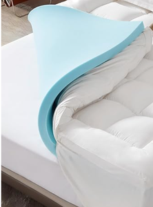 lot 170 image: Eiayeebil Memory Foam Mattress Topper King, Dual Layer 4 Inch Mattress Topper, 2 Gel Memory Foam Plus 2 Pillow Top Mattress Pad Cover for Back Pain, Down Alternative Bed Topper with Deep Pocket