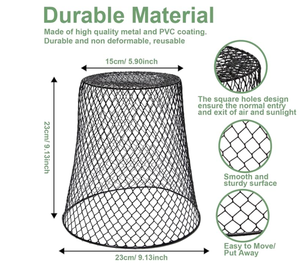 lot 428 image: 20 Pcs Chicken Wire Cloche Plant Covers Garden Netting Metal Heavy Duty Plant Protectors from Animals for Keeping Bunnies Chicken Squirrels Birds Other Out 9.139.13 in