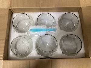 lot 425 image: LOT OF 6 Glass Ball Vases