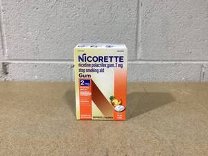 lot 396 image: Nicorette 2 mg Nicotine Gum to Quit Smoking - Fruit Chill Flavored Stop Smoking Aid, 100 Count