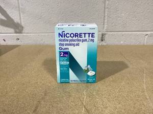 lot 452 image: Nicorette Nicotine Gum, 160 Count, White Ice Mint, 2 mg