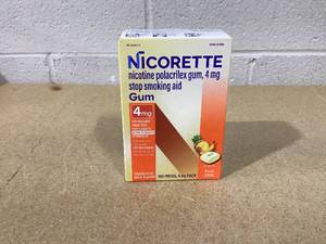 lot 456 image: Nicorette Nicotine Gum, 160 Count, Fruit Chill, 4 mg