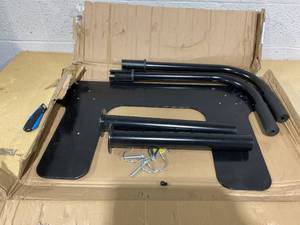 lot 252 image: Black Oval Double Pipes Couch Stand Assist