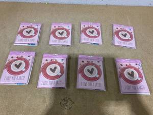 lot 443 image: LOT OF 8 Olive  Piper Diamond Painting Cards I Love You A Latte
