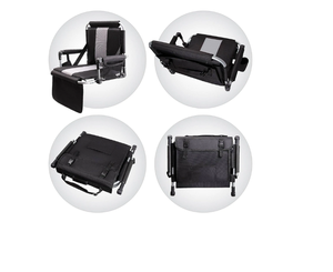lot 202 image: LOT OF 2 Alpha Camp Folding Stadium Seat Chair for Bleachers with Back & Arm Rest