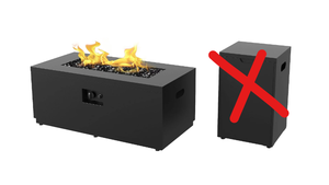 lot 4 image: Better Homes & Gardens 42 Rectangle Gas Fire Pit, Black (Missing Tank Hideaway)
