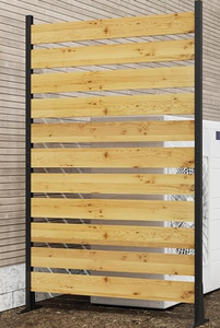 lot 13 image: 72.8H x 38.6W (1 Panel) Cedar Wood Privacy Screen, Outdoor Walls, Privacy Wood Fence for Pool Equipment Enclosure, Trash Can Enclosures, Air Conditioner Fence