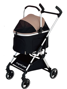 lot 16 image: 3-in-1 Small Pet Stroller for Small Dogs & Cats Under 20 lb with Detachable Carrier, Converts to Car Seat, Ultra-Lightweight only 11lb, One-Hand Fold, No-Zipper Entry (Slightly Used)