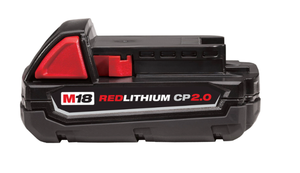 lot 27 image: Milwaukee 48-11-1820 M18 REDLITHIUM Compact Battery 2.0 AH 18V