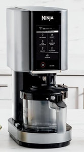lot 34 image: Ninja NC301 CREAMi Ice Cream Maker, for Gelato, Mix-ins, Milkshakes, Sorbet, Smoothie Bowls & More, 7 One-Touch Programs, with (2) Pint Containers & Lids, Compact Size, Perfect for Kids, Silver