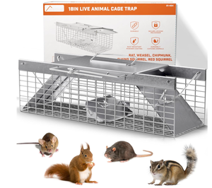 lot 229 image: HOMESTEAD Live Rat Trap IndoorOutside - Squirrel Trap, Have A Heart Animal for Chipmunk, Small Rabbits, Weasel and Similar-Size Rodents, 18x5x5, 2 Doors, Fully Assembled