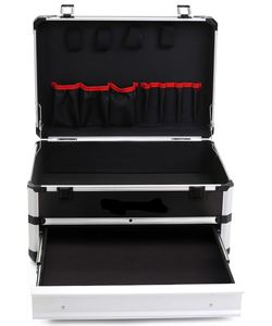 lot 230 image: ELIAUK Tool Box Hard Case Tool Organizer Storage Cabinet Carry Case Tool box with Drawers(Silver)
