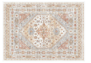lot 231 image: zesthome 8x10 Area Rugs for Living Room,Non-Slip Backing Washable Rugs,Vintage Large Area Rug,Stain Resistant Home Decor Rug (Orange,8x10)