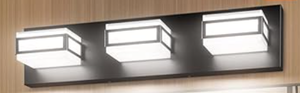 lot 236 image: Amico 3-Light LED Bathroom Vanity Light Fixture,Dimmable 5CCT Modern Bathroom Lighting Fixtures Over Mirror, 360° Rotate Acrylic Matte Black Light Fixtures-UL Certificated