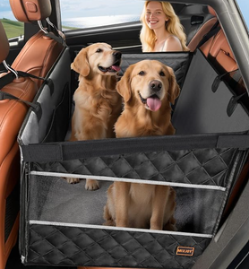lot 309 image: MIXJOY XL Dog Car Seat for Large Medium Dogs, Back Seat Extender for Pets, Waterproof Pet Carseat for Medium Sized Dog, Hammock for Pet, with Storage Pocket for CarsSUVTruck(XL)