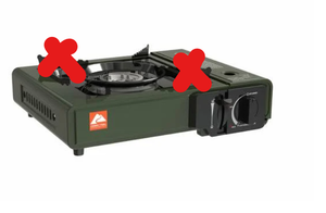 lot 361 image: Ozark Trail Tabletop 1 Burner Butane Camping Stove (Missing Burner Rack)