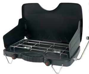 lot 384 image: Ozark Trail 2 Burner Propane Gas Camping Stove, GCT2208WB, Black, New