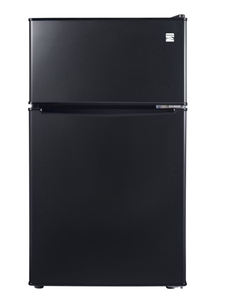 lot 385 image: Kenmore 3.1 cu-ft Refrigerator - Black Energy Star Certified, Mini Fridge for Dorm, Manual Defrost, Adjustable Shelves
