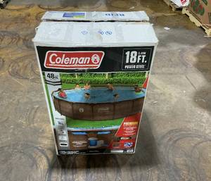 lot 81 image: Coleman Power Steel Swim Vista 18 x 48 Swimming Pool Set