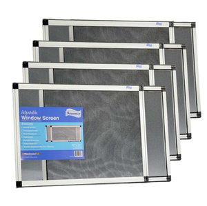 lot 493 image: Fenestrelle Expandable Window Screen, 2 Way Adjustable, Horizontal (15 H x 21 - 40 W) or Convert to Vertical (21 H x 15 - 28 W), Perfect Replacement Screen for Windows, 4 Pack of Medium Screens