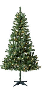 lot 494 image: 6.5 Pre-Lit Madison Pine Green Artificial Christmas Tree with Color-Changing LED Lights, by Holiday Time