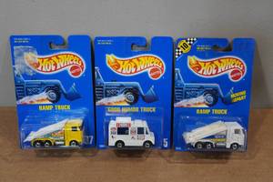 lot 28 image: 3 Hot Wheels - Ramp Trucks & Good Humor Truck