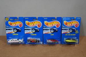 lot 37 image: 4 Hot Wheels - Limozeen, Flashfire, Alien, GM Lean Machine