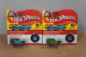lot 45 image: 2 Hot Wheels 25th Anniversary with Matching Button - The Demon