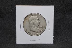 lot 103 image: 1952-D Franklin Silver Half Dollar Coin