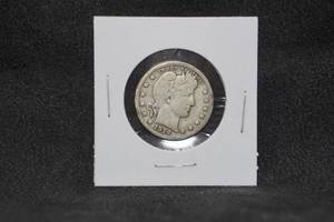 lot 104 image: 1914 Barber Silver Quarter Coin