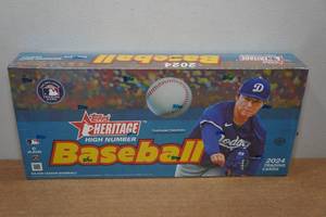 lot 113 image: 2024 Topps Heritage High Number Hobby Box of Baseball Card Packs
