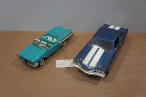 lot 153 image: Franklin Mint 1958 Edsel Citation and Ertl Chevy Chevelle Die Cast Cars