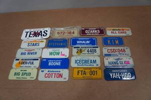 lot 155 image: Assorted Mini License Plates