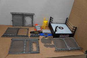 lot 245 image: WWE Wrekkin Kickout Ring Playset