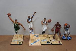 lot 251 image: NBA Action Figures - McGrady, Giannis, Towns